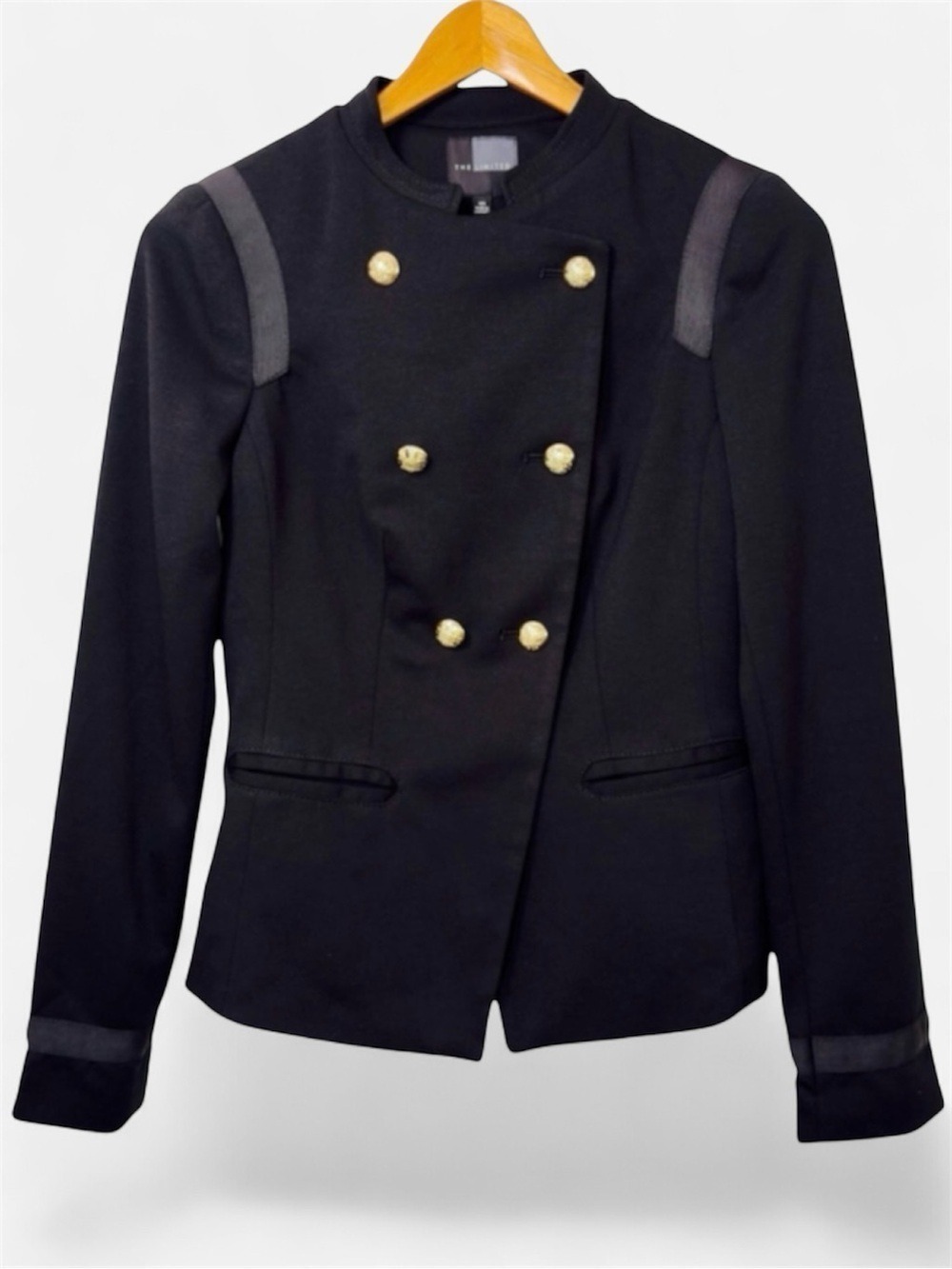 The Limited Y2K Military Style Double Breasted Jacket Gold Buttons XS